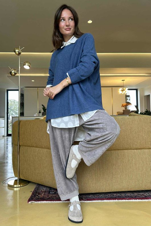 Conrad Oversized Boxy Knit Denim